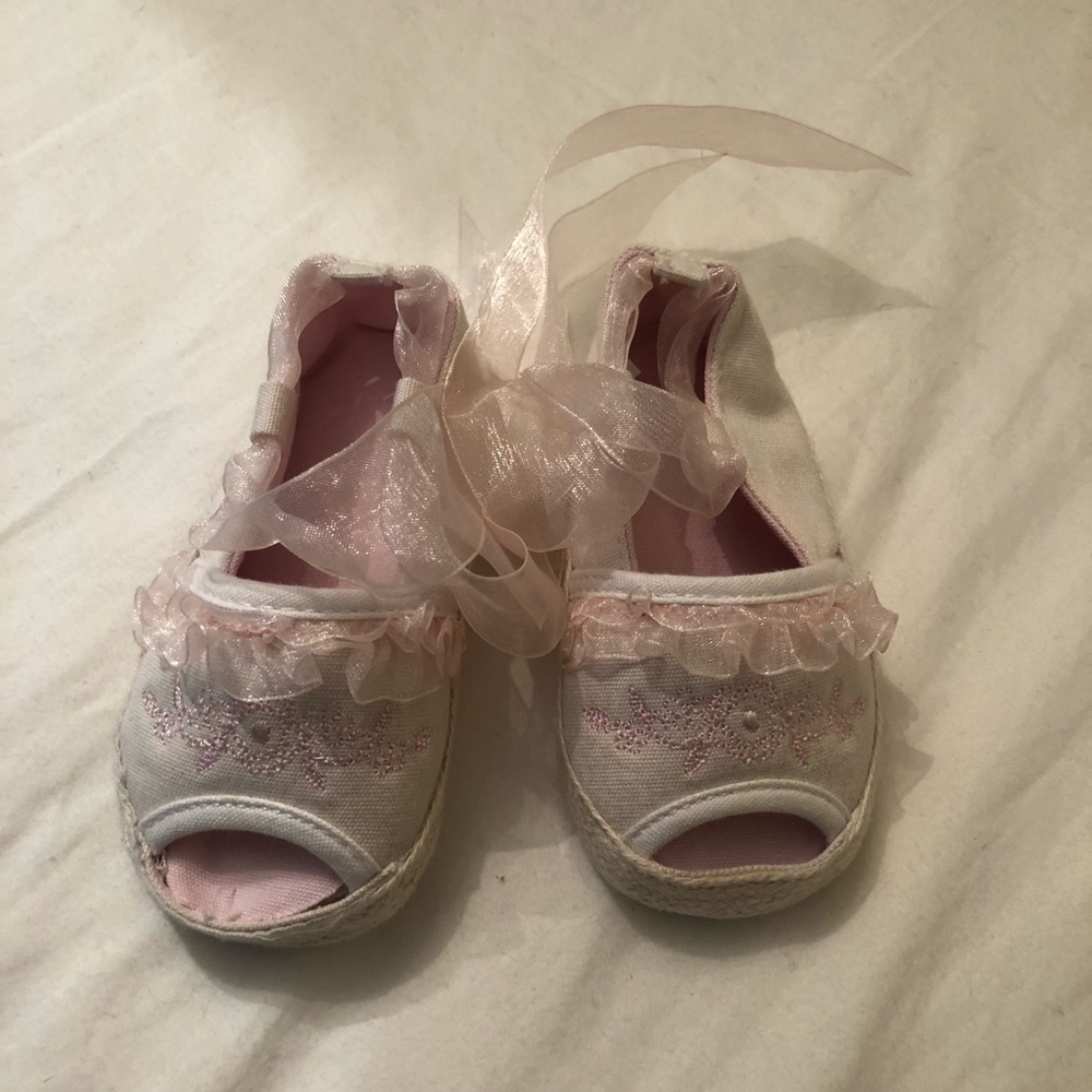 Baby Pink Espadrilles with Pink Lace Up